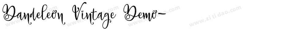 Dandeleon Vintage Demo字体转换